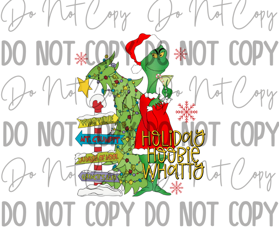 Holiday Hoobie Whatty DTF Transfer