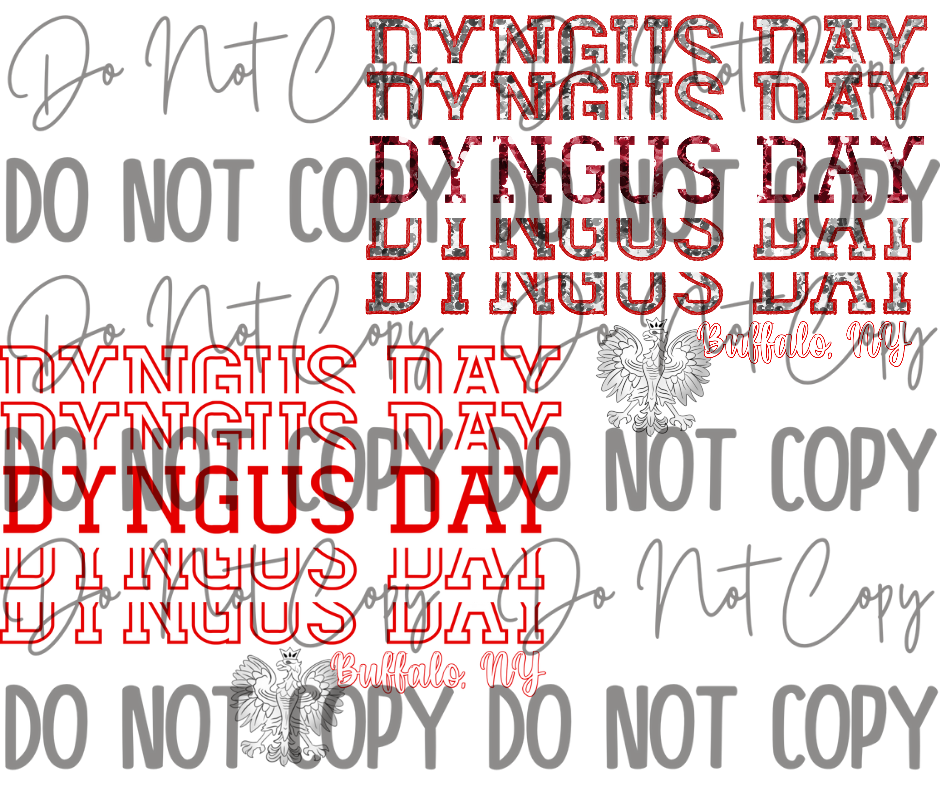 Stacked Dyngus Day DTF Transfer