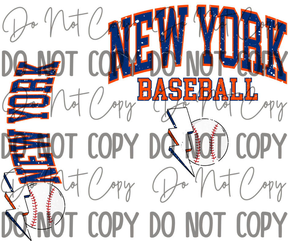 New York Baseball DTF Transfer
