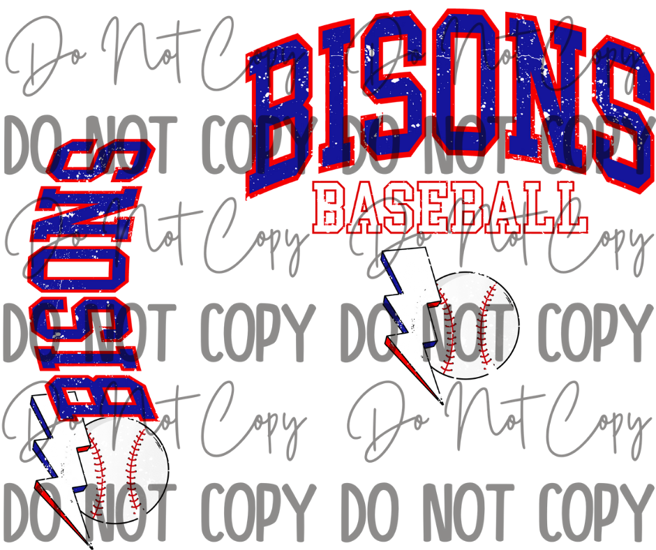 Bisons Baseball DTF Transfer