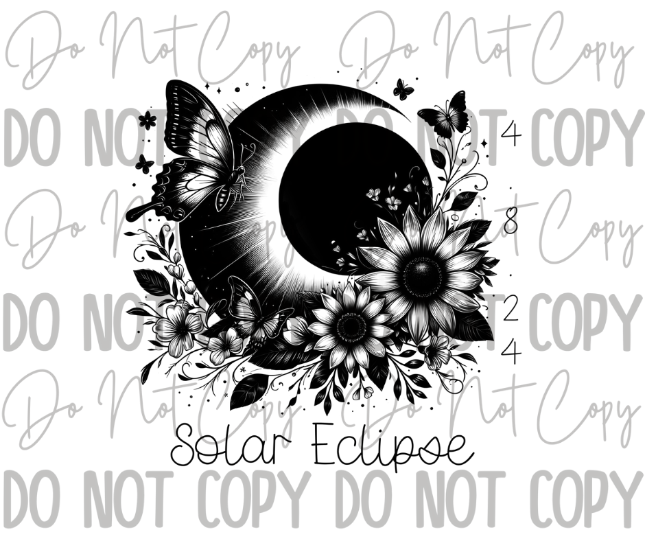 Solar Eclipse DTF Transfer