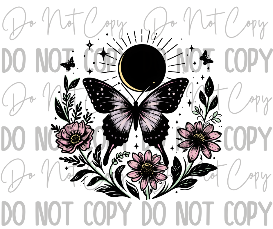 Colored Butterfy DTF Transfer