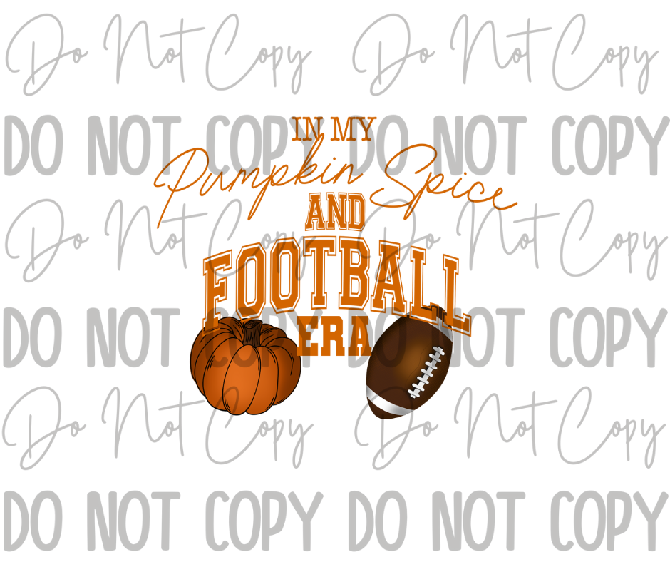 Pumpkin Spice Football Era DTF Transfer
