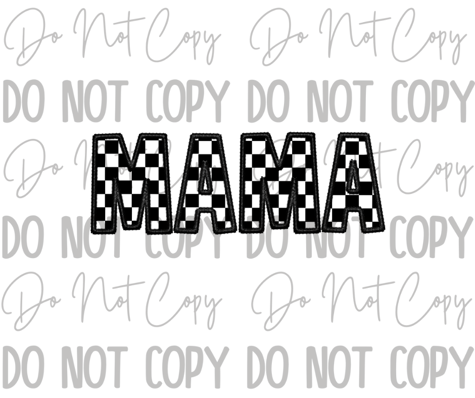 Checkered Mama DTF Transfer