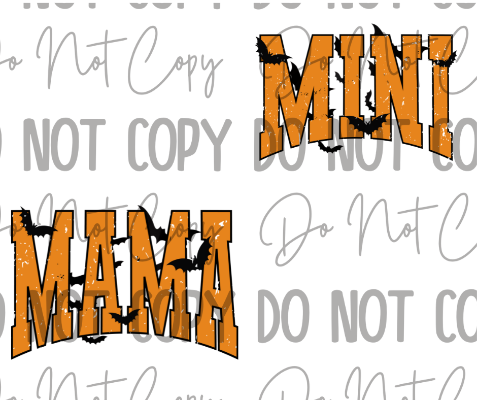 Mama/Mini Bats DTF Transfer