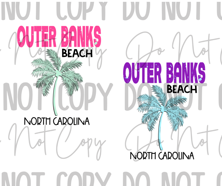 Outer Banks Beach DTF Transfer