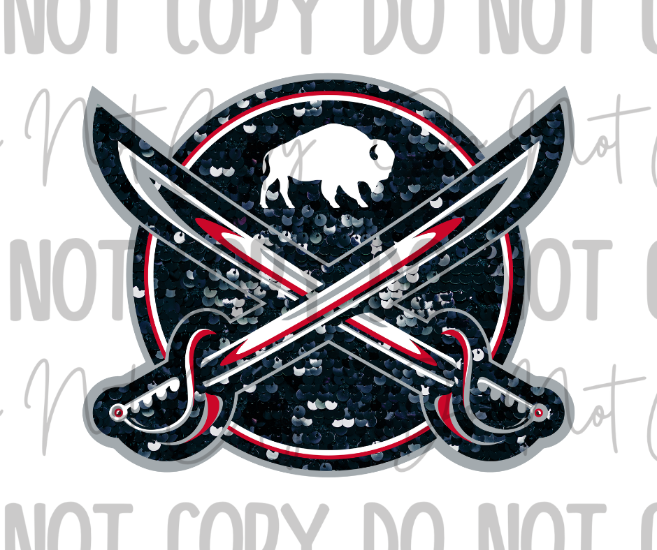 Sequin Hockey DTF Transfer