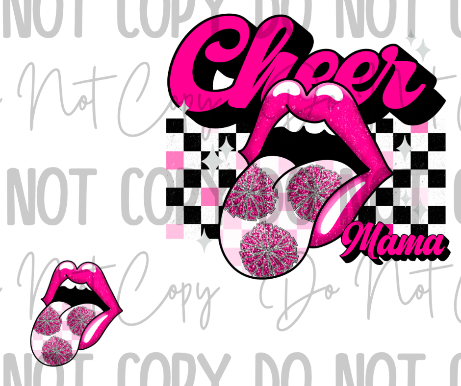 Pink Cheer Mom DTF Transfer