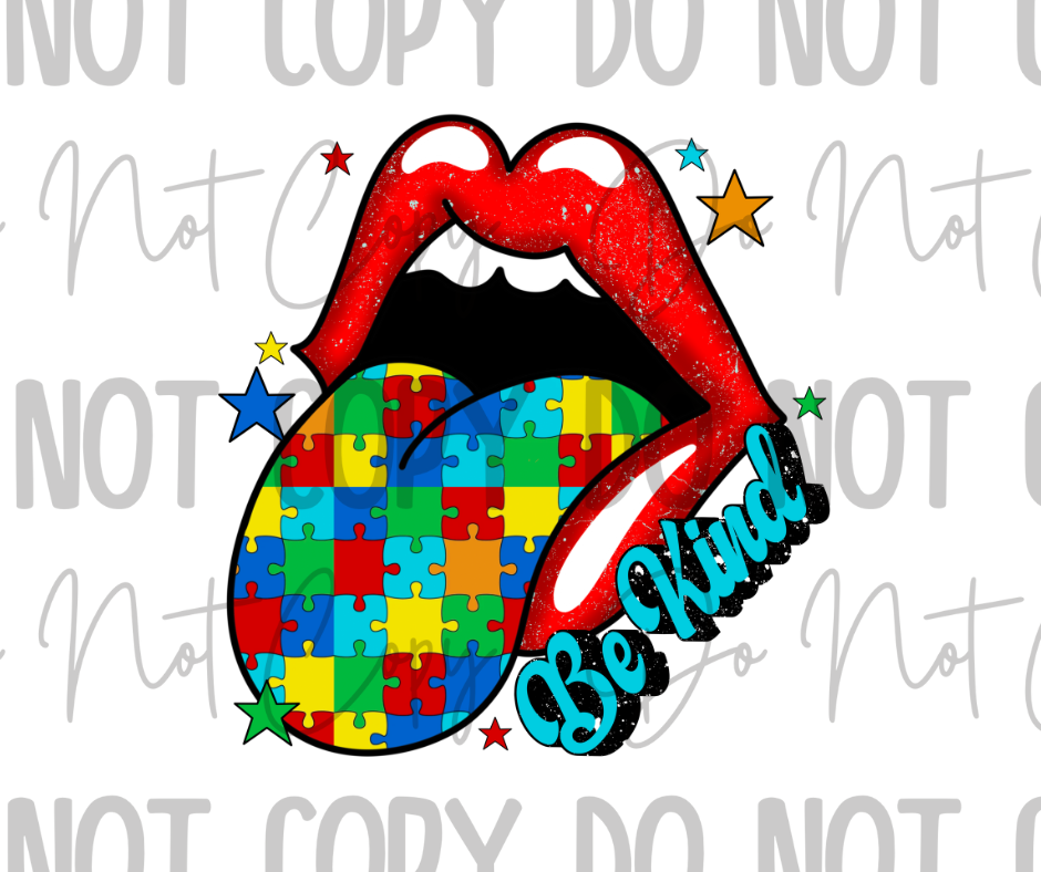 Puzzle Tongue DTF Transfer