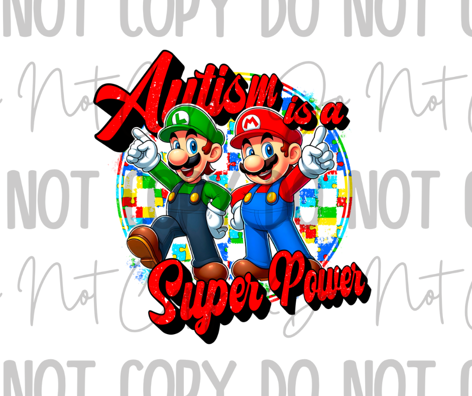 Autism Super Power DTF Transfer