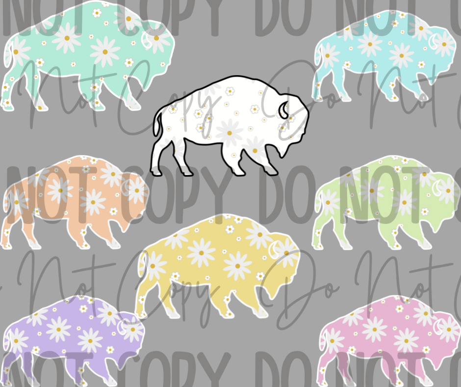 Flower Buffalo DTF Transfer