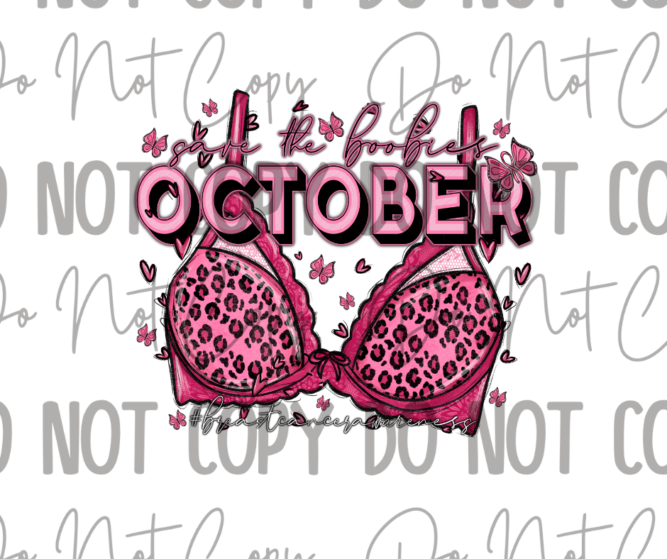 Save The Boobies DTF Transfer