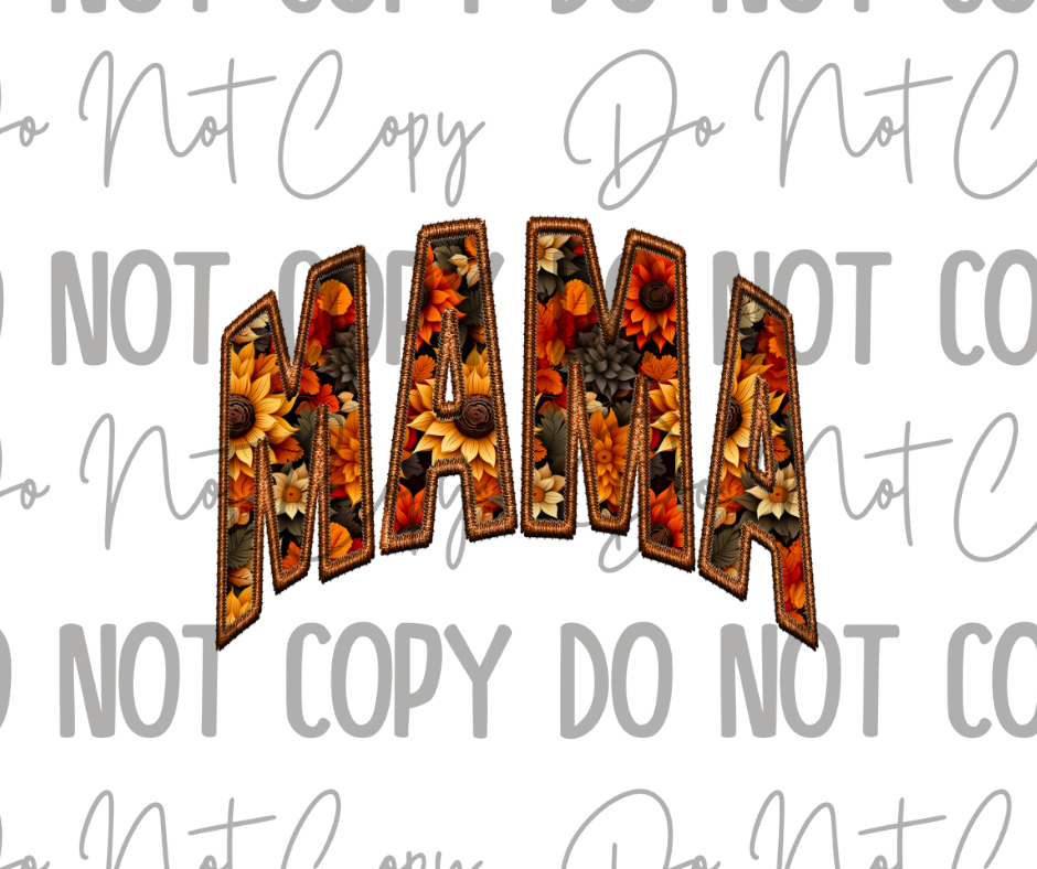 Stitched Fall Mama DTF Transfer