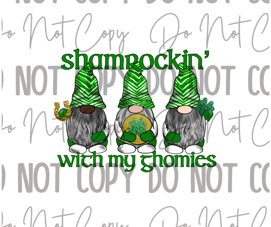 Shamrockin With My Gnomies DTF Transfer