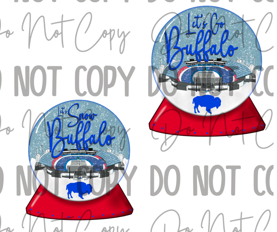 Buffalo Snow globe DTF Transfer