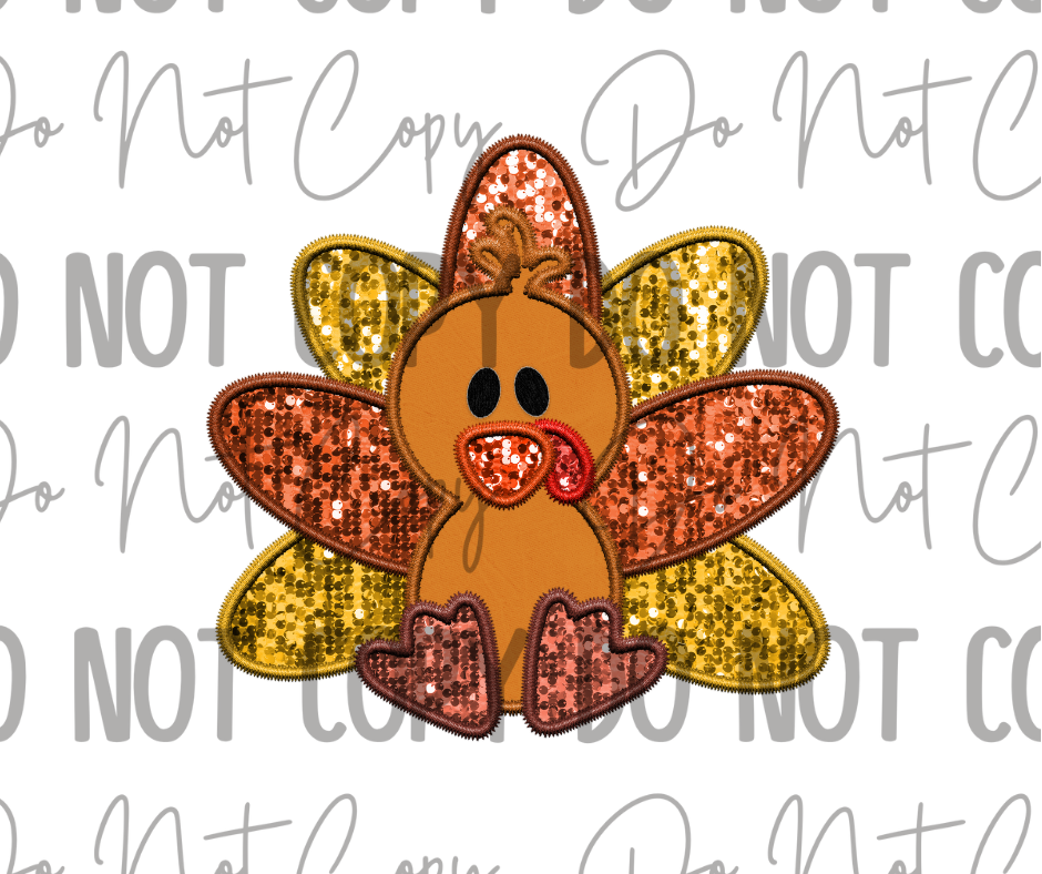Sequin Turkey DTF Transfer
