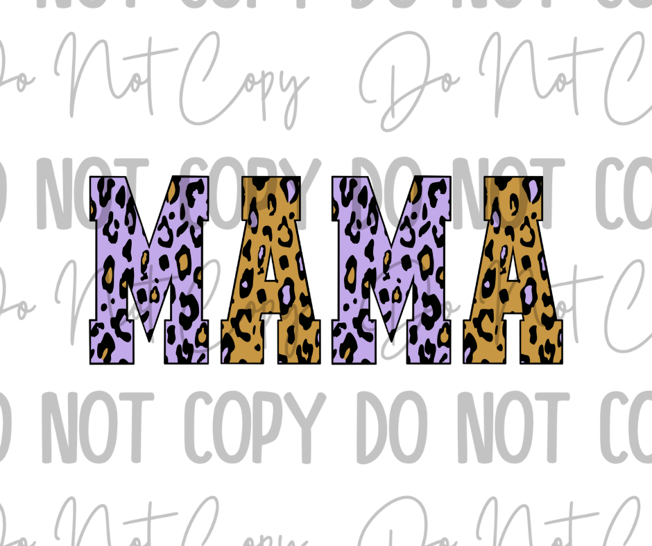 Halloween Leopard MAMA DTF Transfer