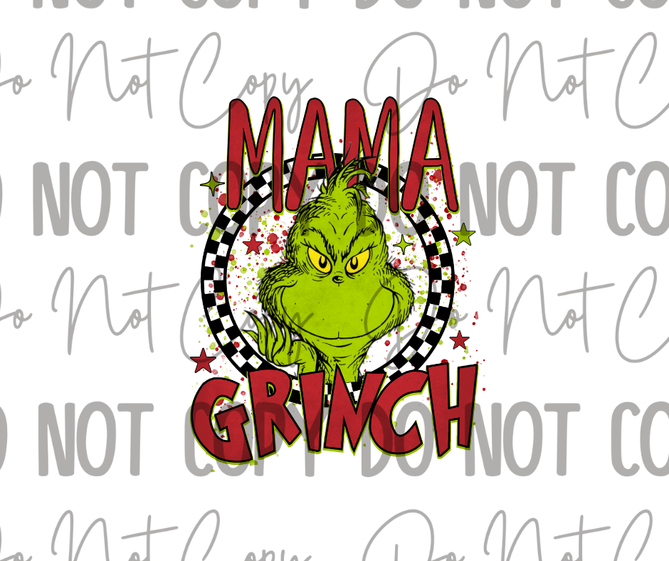 Mama Grinch DTF Transfer