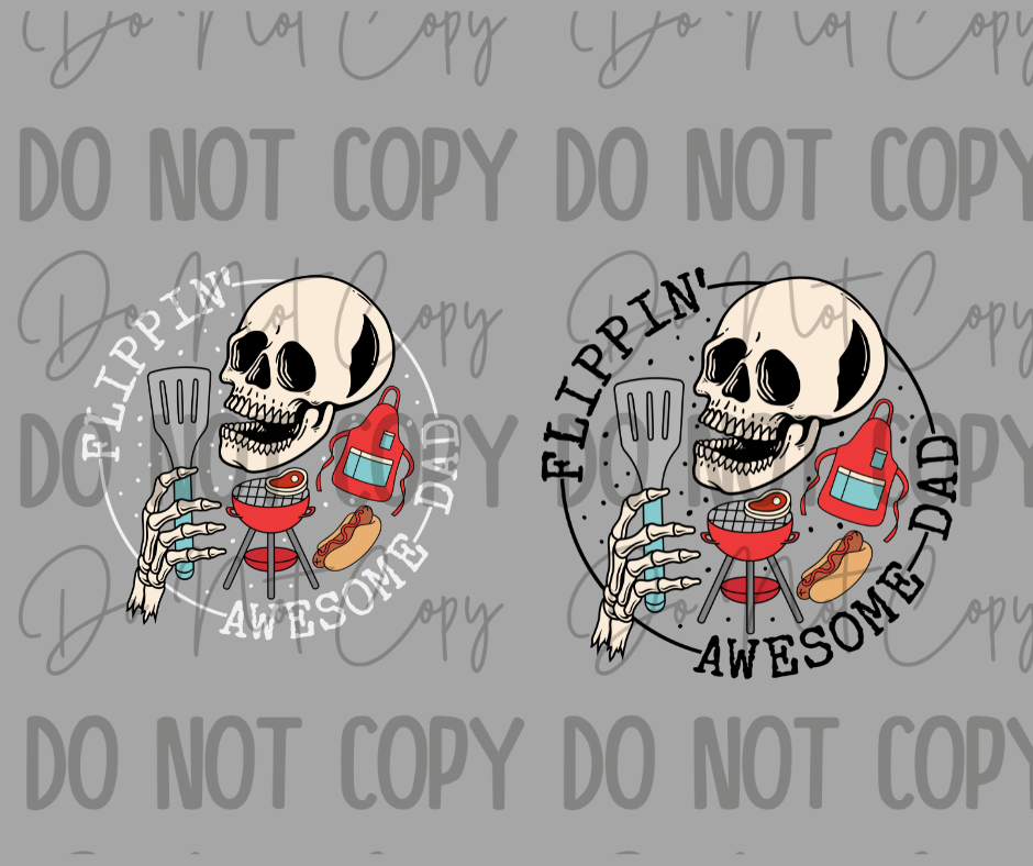 Flippin Awesome Dad DTF Transfer