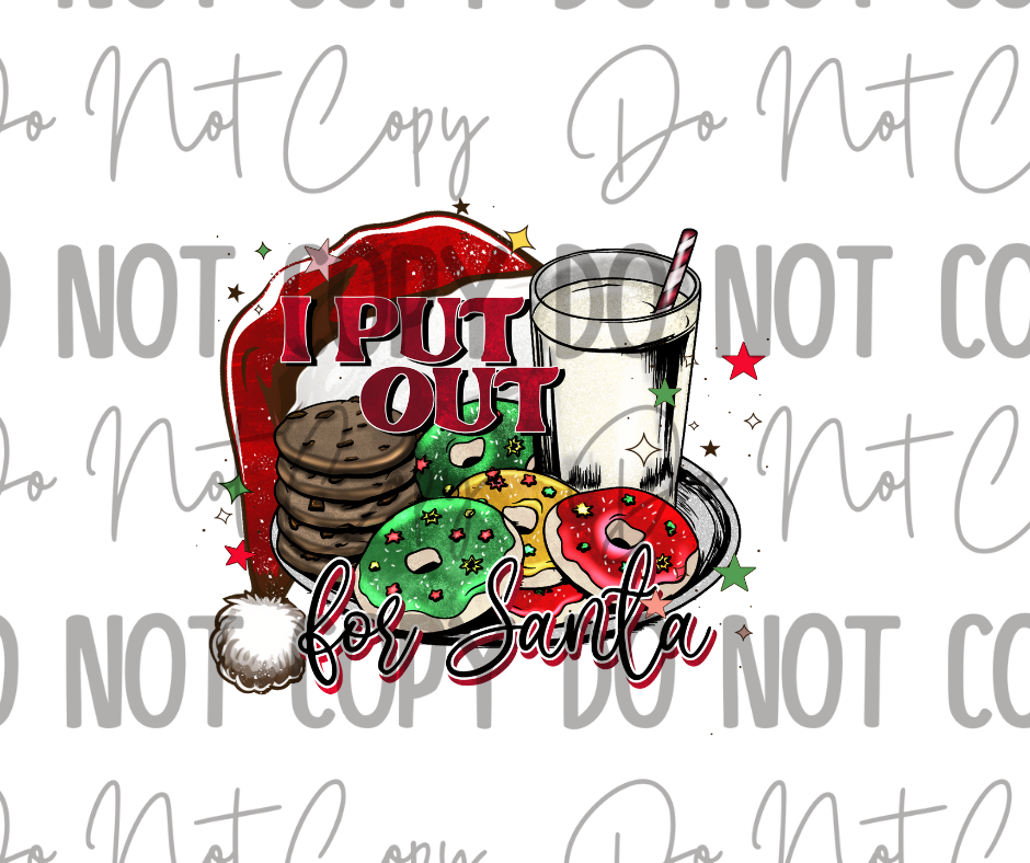 I Put Out For Santa DTF Transfer