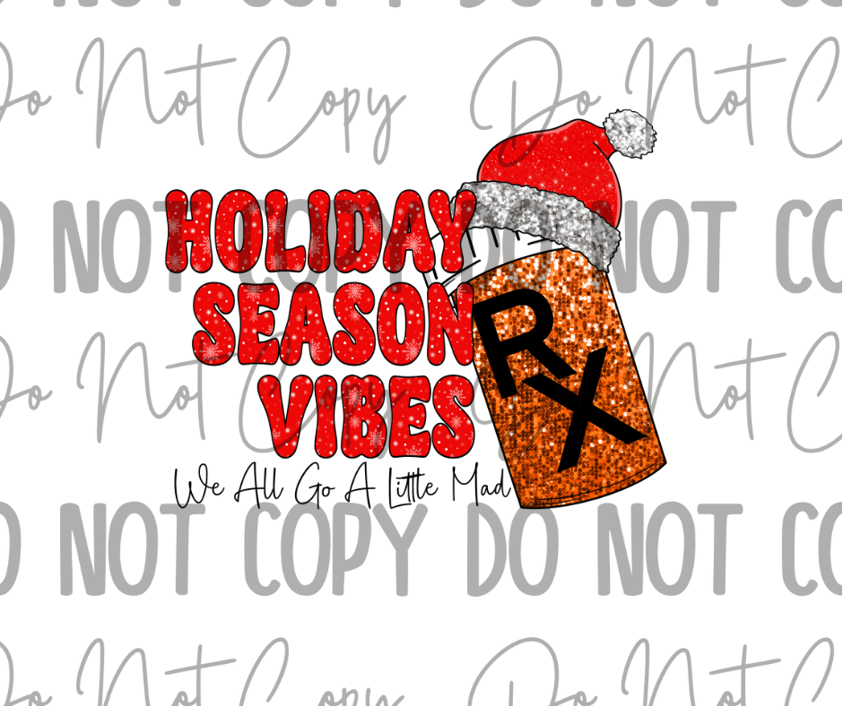 RX Holiday Season Vibes DTF Transfer