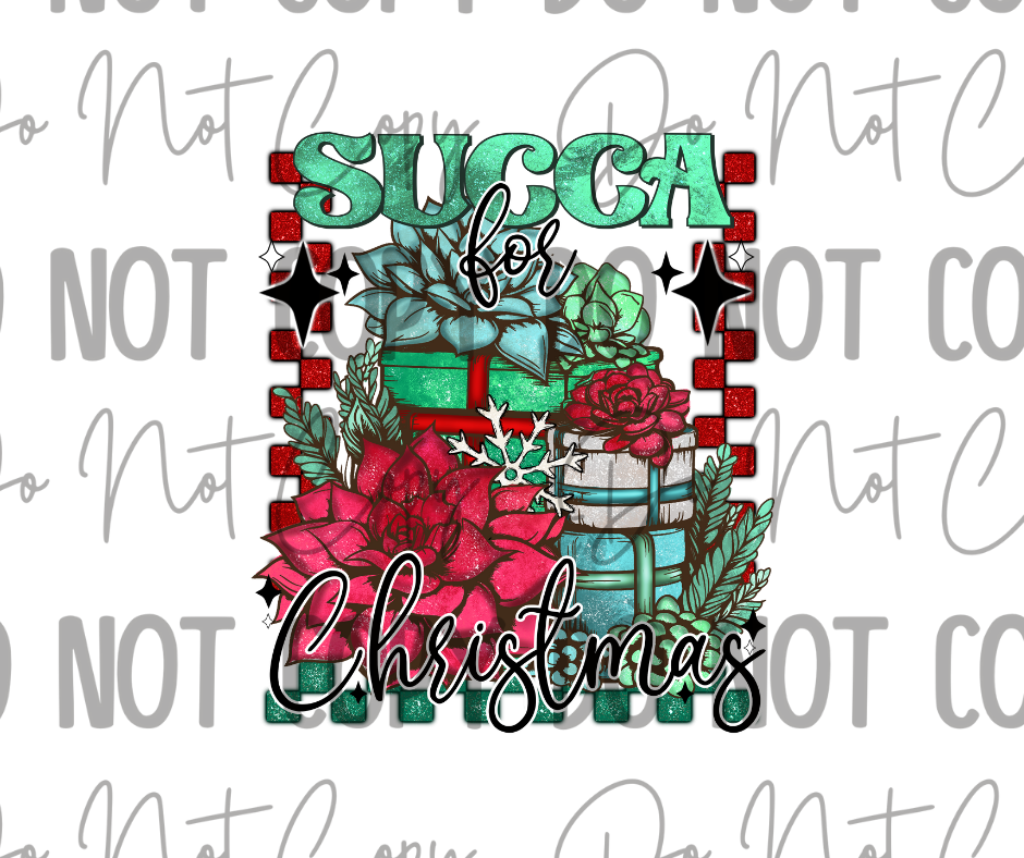 Succa For Christmas DTF Transfer