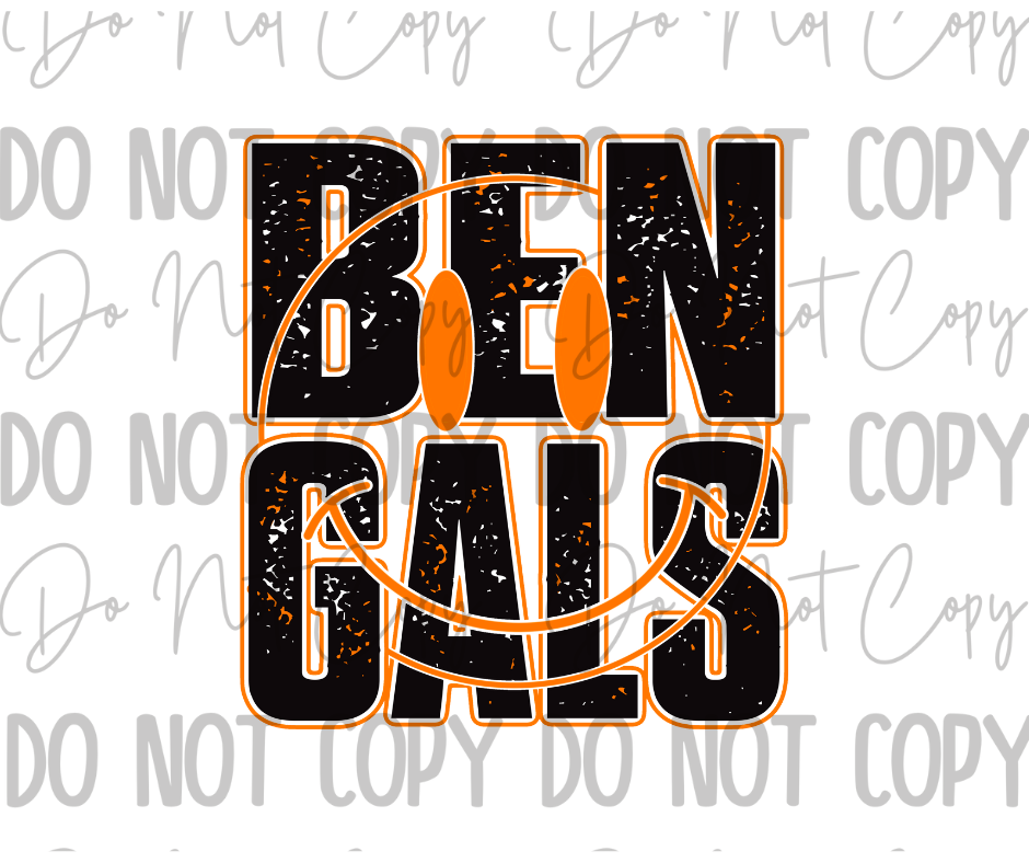 Bengals Smile DTF Transfer