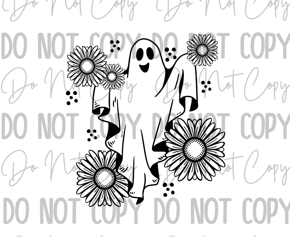 Sunflower Ghost DTF Transfer