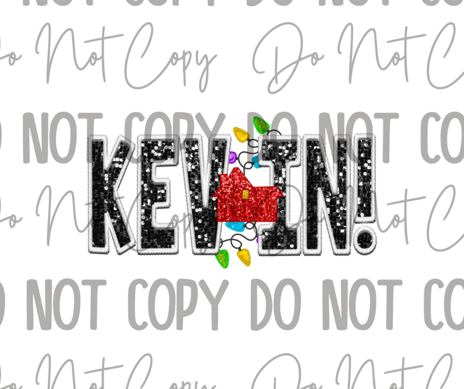 Stitched Kevin DTF Transfer