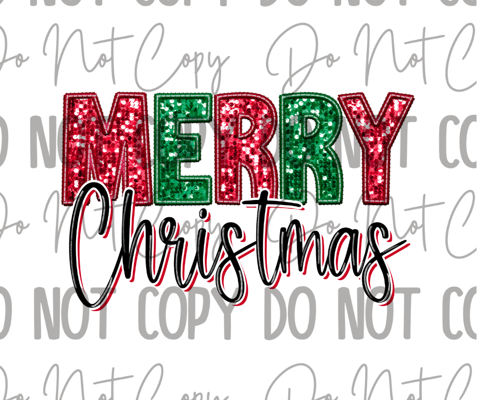 Merry Christmas DTF Transfer
