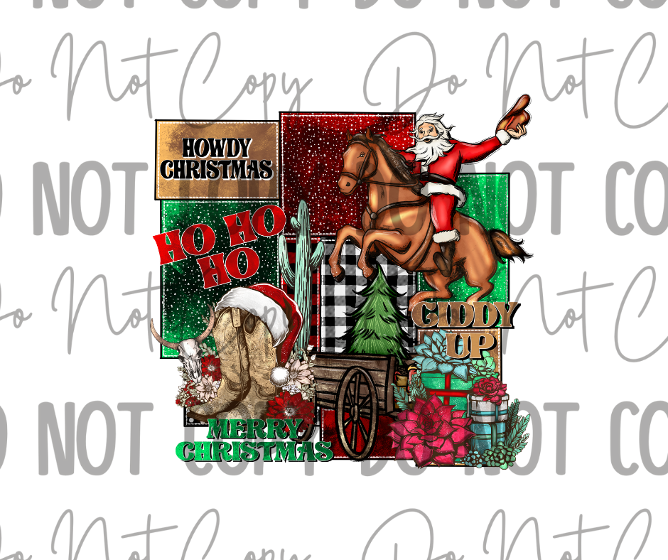 Howdy Christmas DTF Transfer