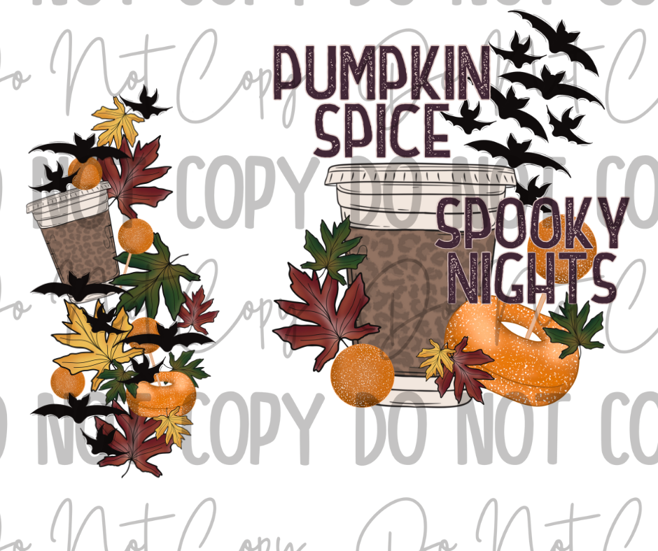 Pumpkin Spice Spooky Nights DTF Transfer