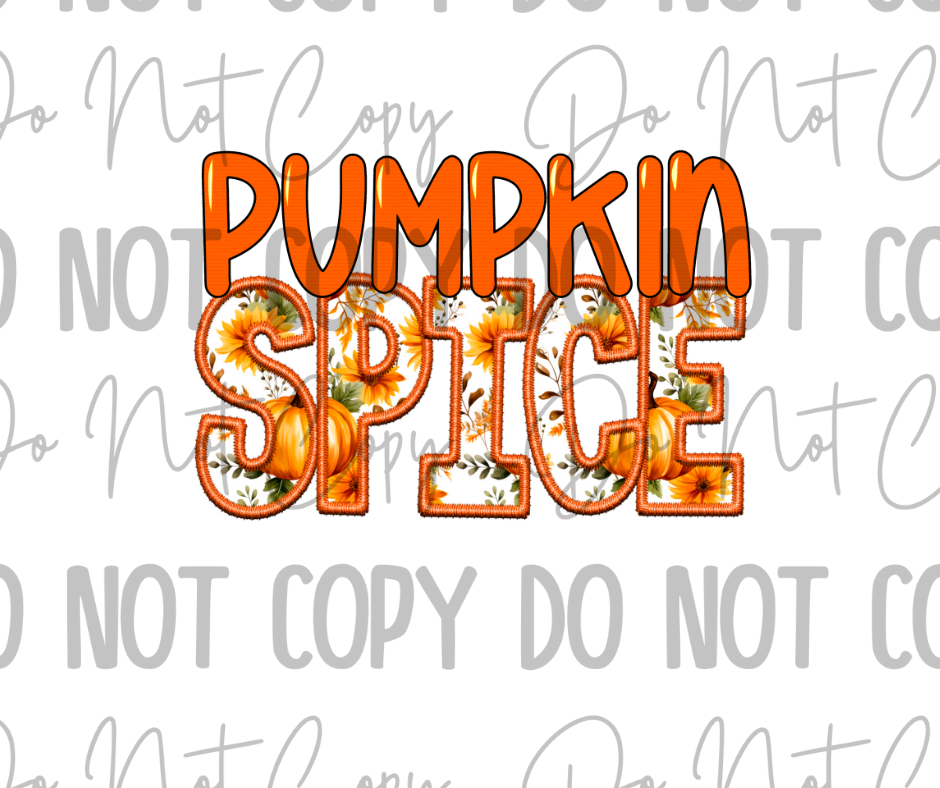 Pumpkin Spice DTF Transfer