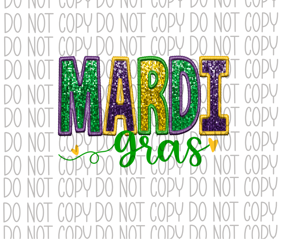 Mardi Gras DTF Transfer