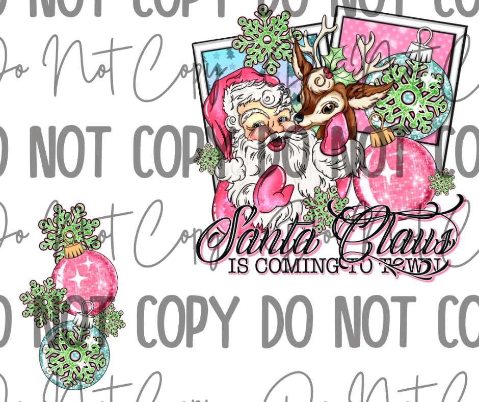 Santa is Coming To Town DTF Transfer
