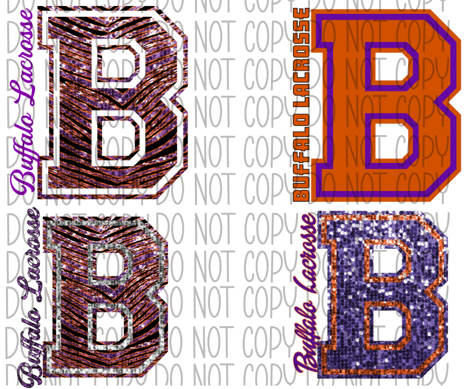 Varsity Letter Buffalo Lacrosse DTF Transfer