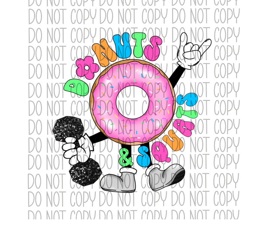 Donuts & Squats DTF Transfer