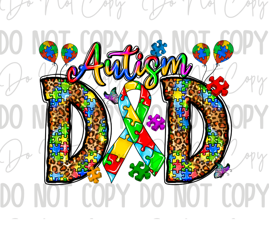 Autism Dad DTF Transfer