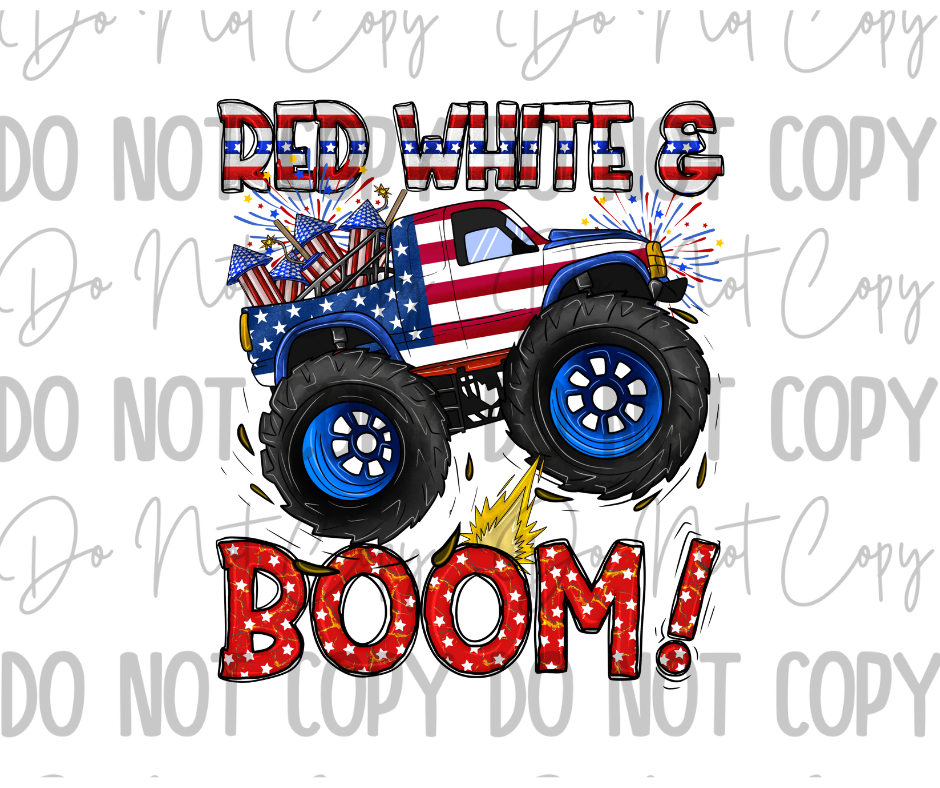 Red White & Boom! DTF Transfer