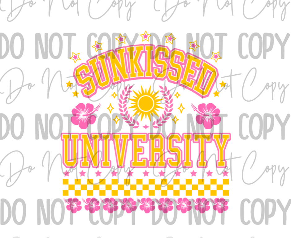 Sunkissed University DTF Transfer