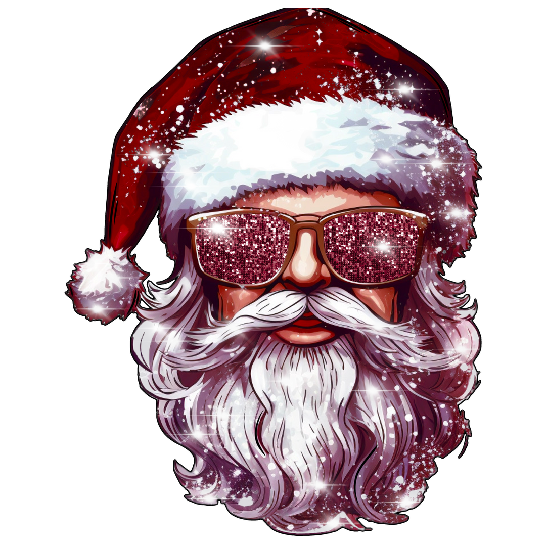 Maroon Groovy Santa DTF Transfer