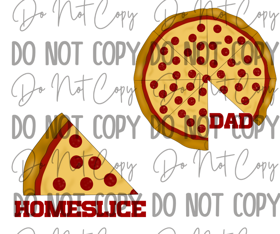 Dad/Kid Pizza DTF Transfer