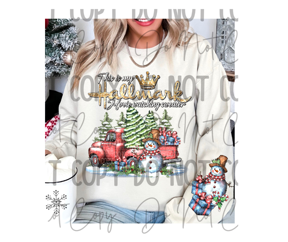 Christmas Movie Sweater DTF Transfer