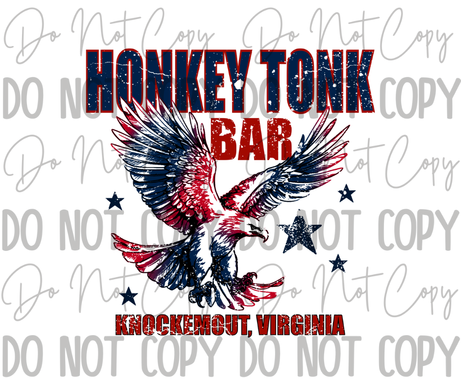 Honkey Tonk Bar DTF Transfer