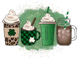 St Patrick's Day Coffee DTF Transfer