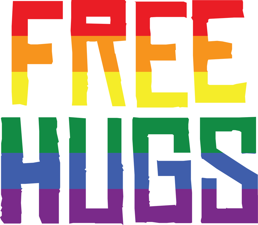 Free Hugs DTF Transfer