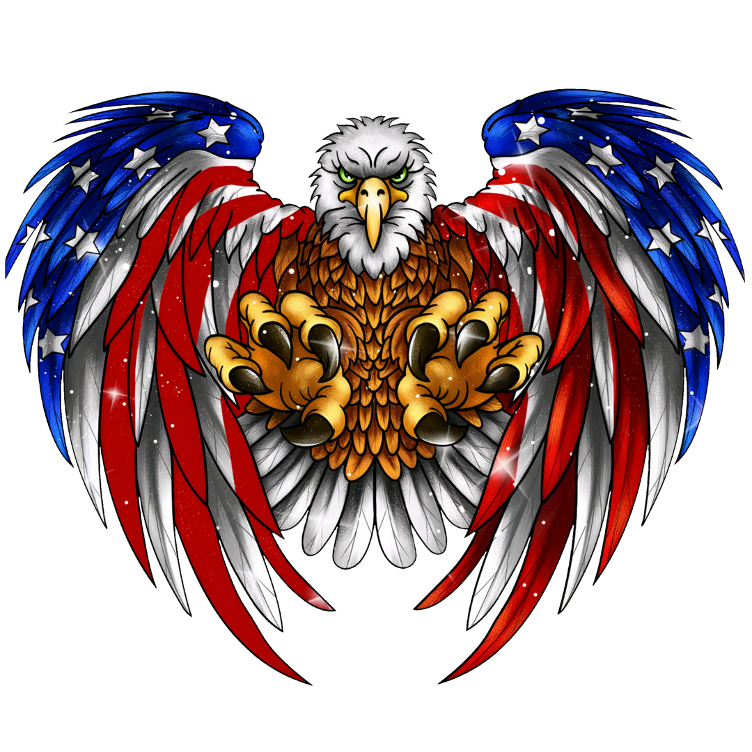 USA Patriotic Eagle DTF Transfer
