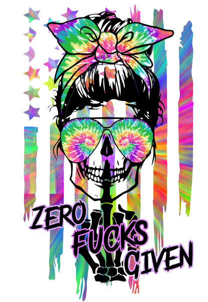 Zero Fucks Given DTF Transfer