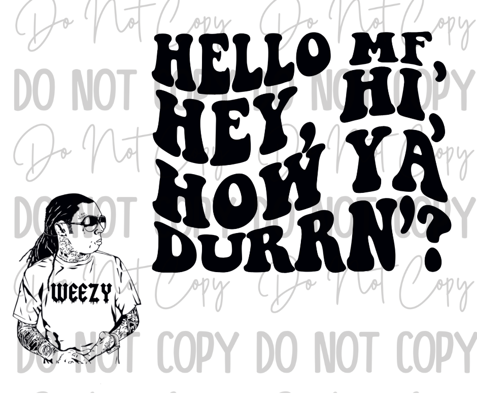 Weezy DTF Transfer