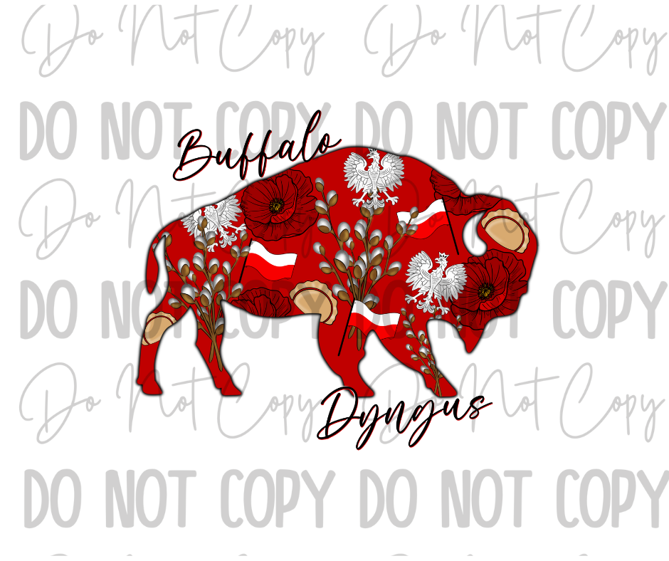 Buffalo Dyngus DTF Transfer